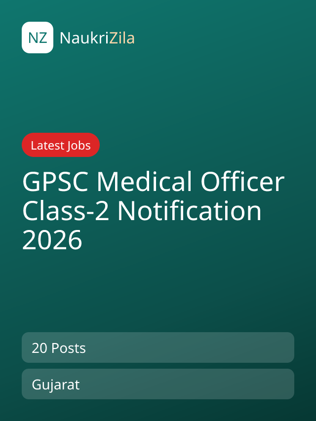 GPSC Medical Officer Class-2 Notification 2026