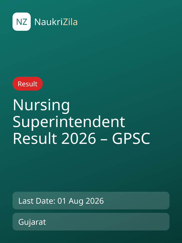Nursing Superintendent Result 2026 – GPSC