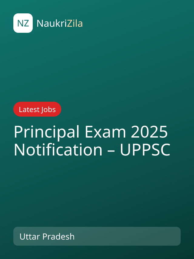Principal Exam 2025 Notification – UPPSC