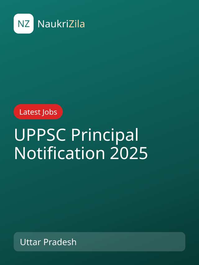 UPPSC Principal Notification 2025